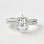 1.21CT Oval Cut Moissanite Vintage Halo Bridal Ring Set