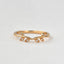 0.05 CTW Round Brilliant Cut Curved Vintage Style Wedding Band