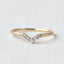 1.3 MM Round Brilliant Cut V Curved Moissanite Wedding Band