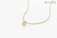 Diamond solitaire bezel necklace Dainty Diamond Necklace - DisneyValley