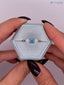 1.3 Carat Fancy Vivid Blue Color IGI Certified Asscher Cut Lab Diamond Three Stone Engagement Ring - DisneyValley