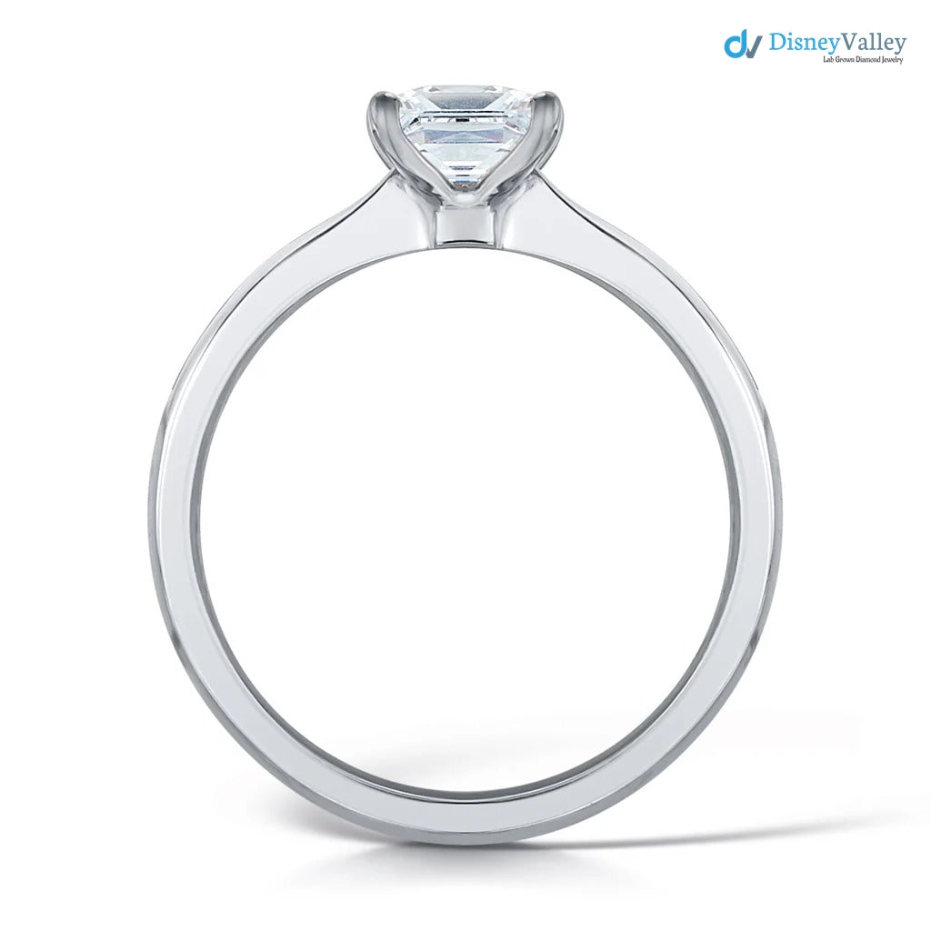 The Paris Ring Princess Lab Diamond Modern Engagement Solitaire Ring - DisneyValley