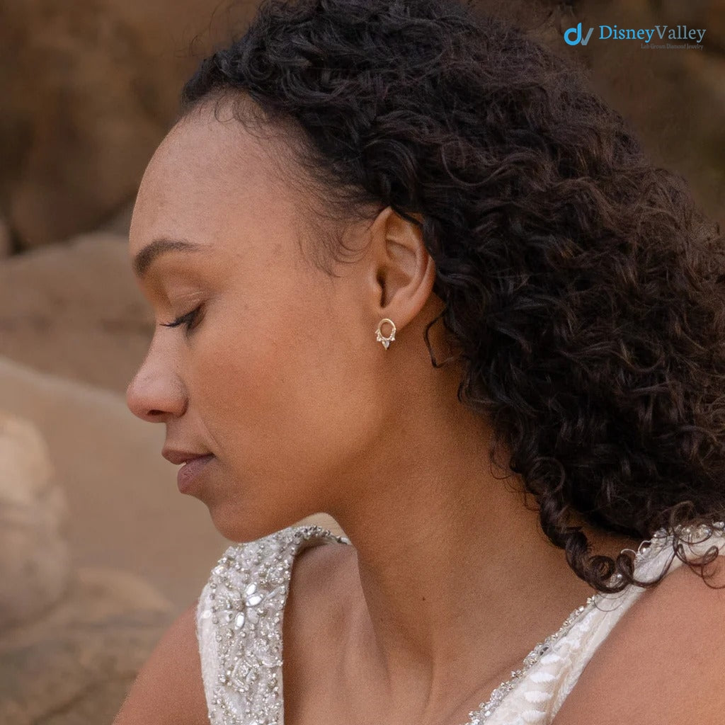 The Merryn Earrings VS1 D-E Lab Diamonds Gold Tiara Earring