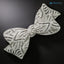 Large French Belle Round Diamond 925 sterling silver Bow Brooch