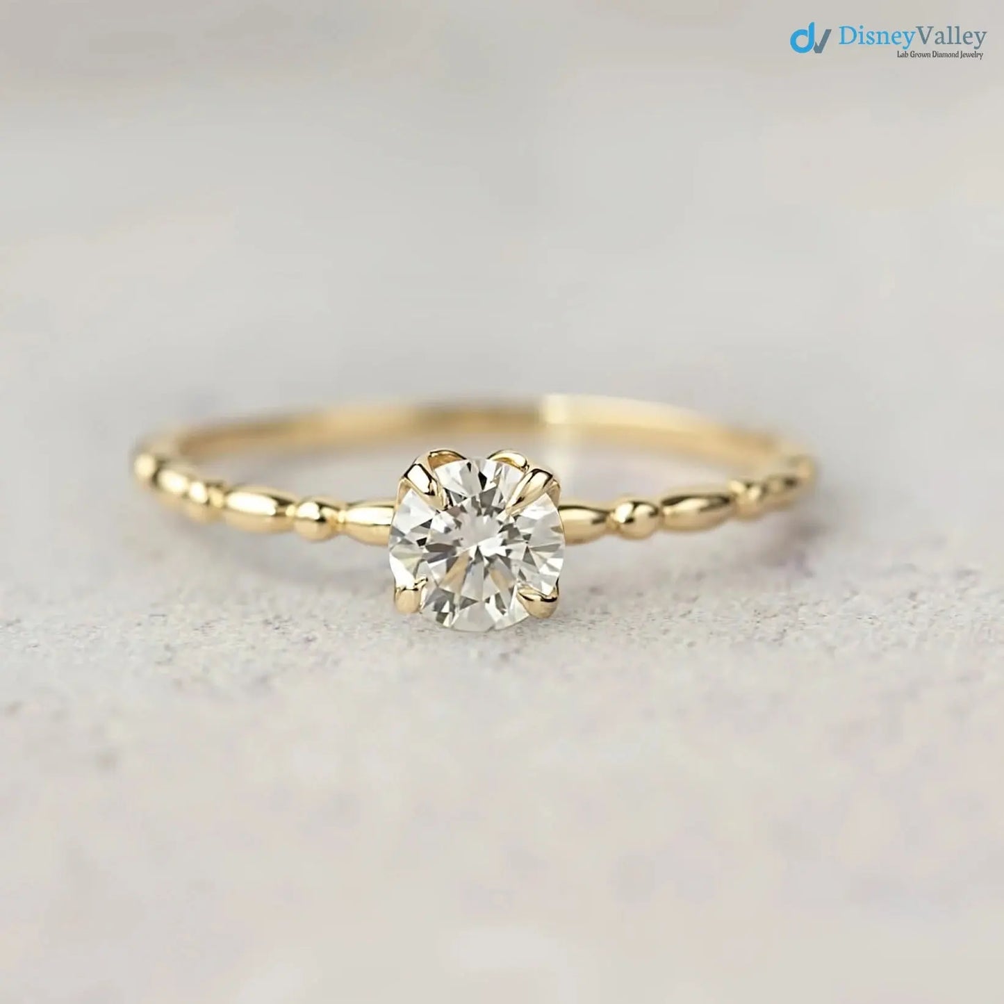 Excellent 2. ct Round cut lab Grown diamond engagement ring DisneyValley