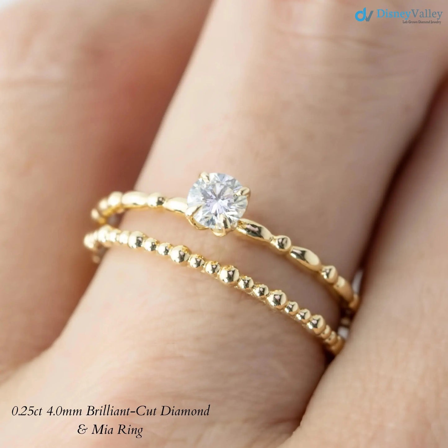 Excellent 2. ct Round cut lab Grown diamond engagement ring DisneyValley
