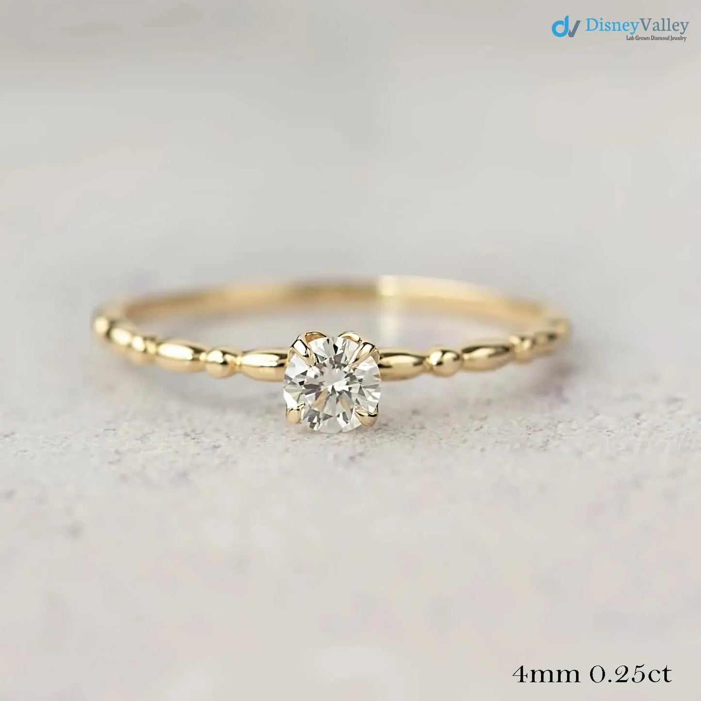 Excellent 2. ct Round cut lab Grown diamond engagement ring DisneyValley