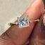 Princess Cut Diamond Ring In Distance Pave Setting