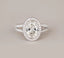 2.29 CT Oval Moissanite Halo Split Shank Style Engagement Ring