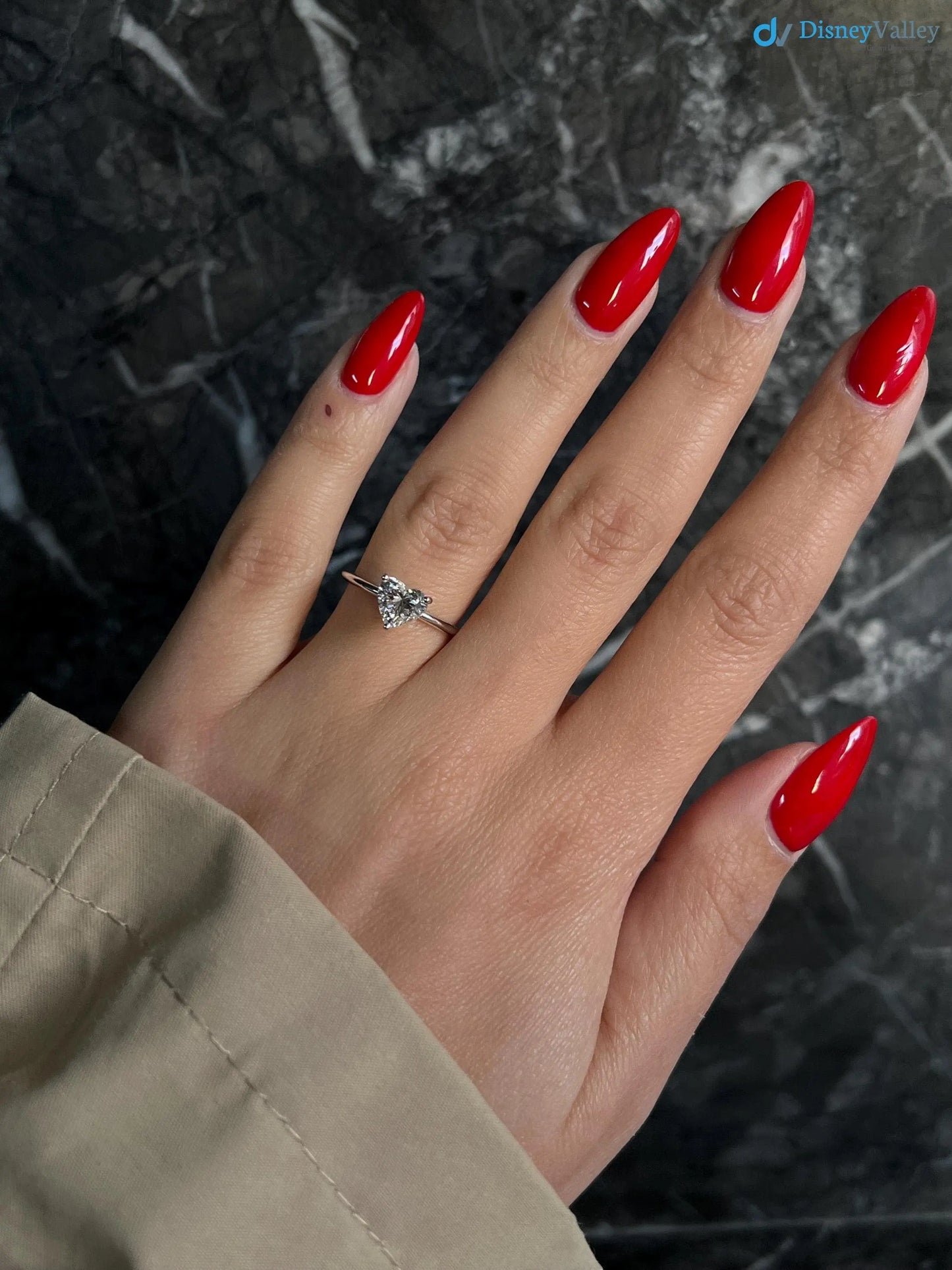Heart Shaped 1 ct IGI Certified Lab Grown Diamond Solitaire Engagement Ring - DisneyValley