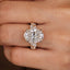 2 Carat Oval Cut Diamond Ring in Cluster Setting