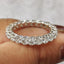 Round Moissanite Eternity Band White Gold