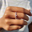 Round Rose cut Moissanite Ring With Compass Prong Setting