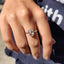 Cushion Rose Cut Solitaire Engagement Ring