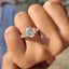 Octavia Cut Hidden Halo Engagement Ring