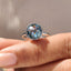 Green Round Rose Cut Solitaire Ring in Bezel Setting Style