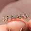 Rose Gold Wedding Band - Round Bezel Style