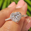 Heart Cut Diamond Ring With Pave And Halo Style