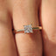 Princess Cut Solitaire Diamond Ring With Tapered Ring Shank
