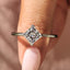 Princess Cut Solitaire Engagement Ring In Compass Prong Style