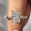 Radiant Cut Hidden Halo Engagement Ring