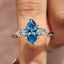 3 Stone Marquise Cut Diamond Engagement Ring