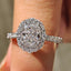 Cushion Halo Engagement Ring With Pave Setting Design