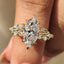Nature Inspired Art Deco Marquise Ring