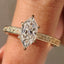1 - 4 Carat Dutch Marquise Ring in Milgrain Setting