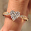 Heart Shaped Diamond Ring in Twisted Pave Setting