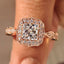 Halo Style Princess Cut Vintage Diamond Engagement Ring