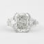 2.50 CT Radiant Moissanite Three Stones Engagement Ring