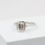 1.7 CT Emerald Cut Moissanite Bezel Solitaire Engagement Ring