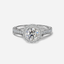 1.0 CT Round Cut Moissanite Halo & Pave Bridal Ring Set