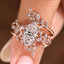 Dutch Marquise Ring with Enhancer Band Nature Inspired Bridal Set