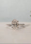 Oval Cut white lab grown slim minimalist engagement ring - DisneyValley