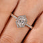 Oval Diamond Ring - Hexagon Halo Style