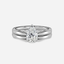 1.0 CT Pear Cut Moissanite Solitaire Bridal Ring Set