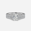 1.0 CT Radiant Cut Moissanite Pave Bridal Ring Set