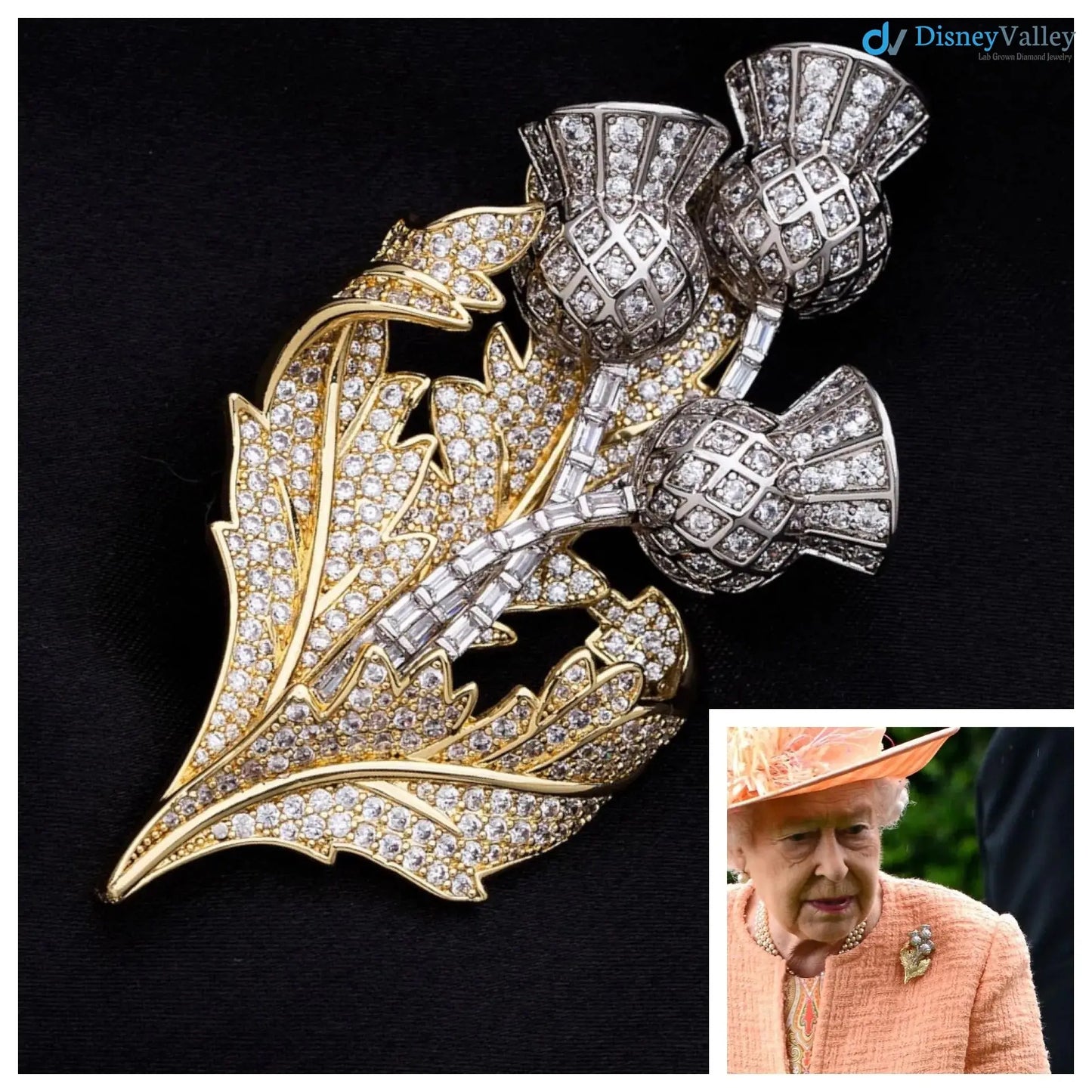 Queen Elizabethβs Scottish Thistle Brooch, Rose Brooch for England, The Daffodil Brooch DisneyValley