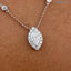 Real White Gold Diamond Necklace 0.89 Carat Lab-Created Diamond DisneyValley