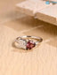 Toi et Moi Solid Gold Pear & Heart Cut Lab Grown Engagement Ring DisneyValley