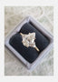 1.60 CT Pear Cut Moissanite Cluster Engagement Ring