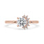 Half Halo Engagement Ring In Rose Gold