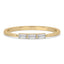 Baguette Diamond Band - Three Stone Style