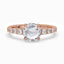 Rose Gold Engagement Ring With Round Rose Cut Diamond
