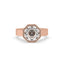 Octagon Diamond Ring In Solitaire Bezel Setting