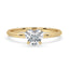 Heart Cut Hidden Halo Engagement Ring In Yellow Gold