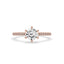 Hexagon Step Cut Hidden Halo Diamond Ring