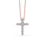 Round Cut Classic Cross Pendant in Prong Setting